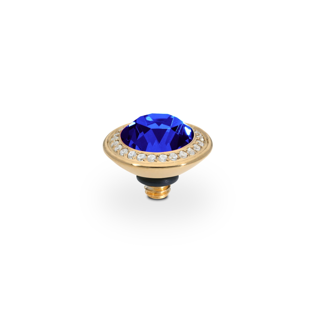 Qudo - Tondo Deluxe Top 9mm Gold & Recreated Dark Sapphire