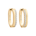 Qudo - San Remo Gold & Crystal Hoop Earrings