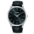 Lorus RS993DX9 Black Colour Fade Dial Leather Strap Gents Watch