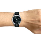 Lorus RS993DX9 Black Colour Fade Dial Leather Strap Gents Watch
