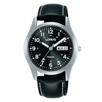 Lorus RXN79DX9 Men’s Black Leather 24/7 Field watch