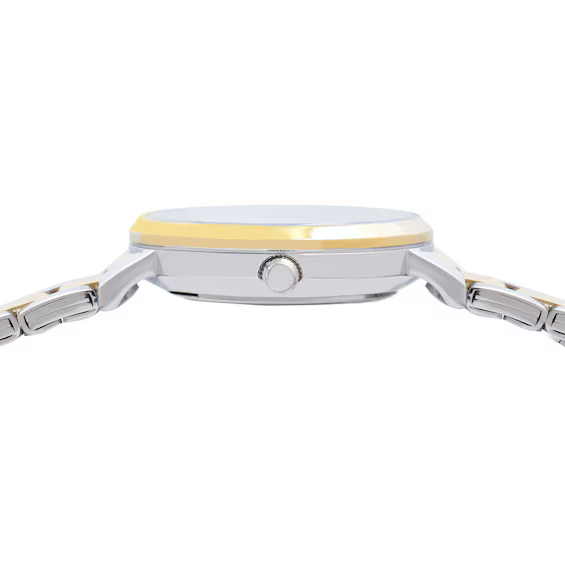 Lorus RY524AX9 Solar Women's White Dial Two Tone Stainless Bracelet Watch