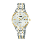Lorus RJ202CX9 Clear-cut Classic Silver Sunray Two-Tone Ladies Watch