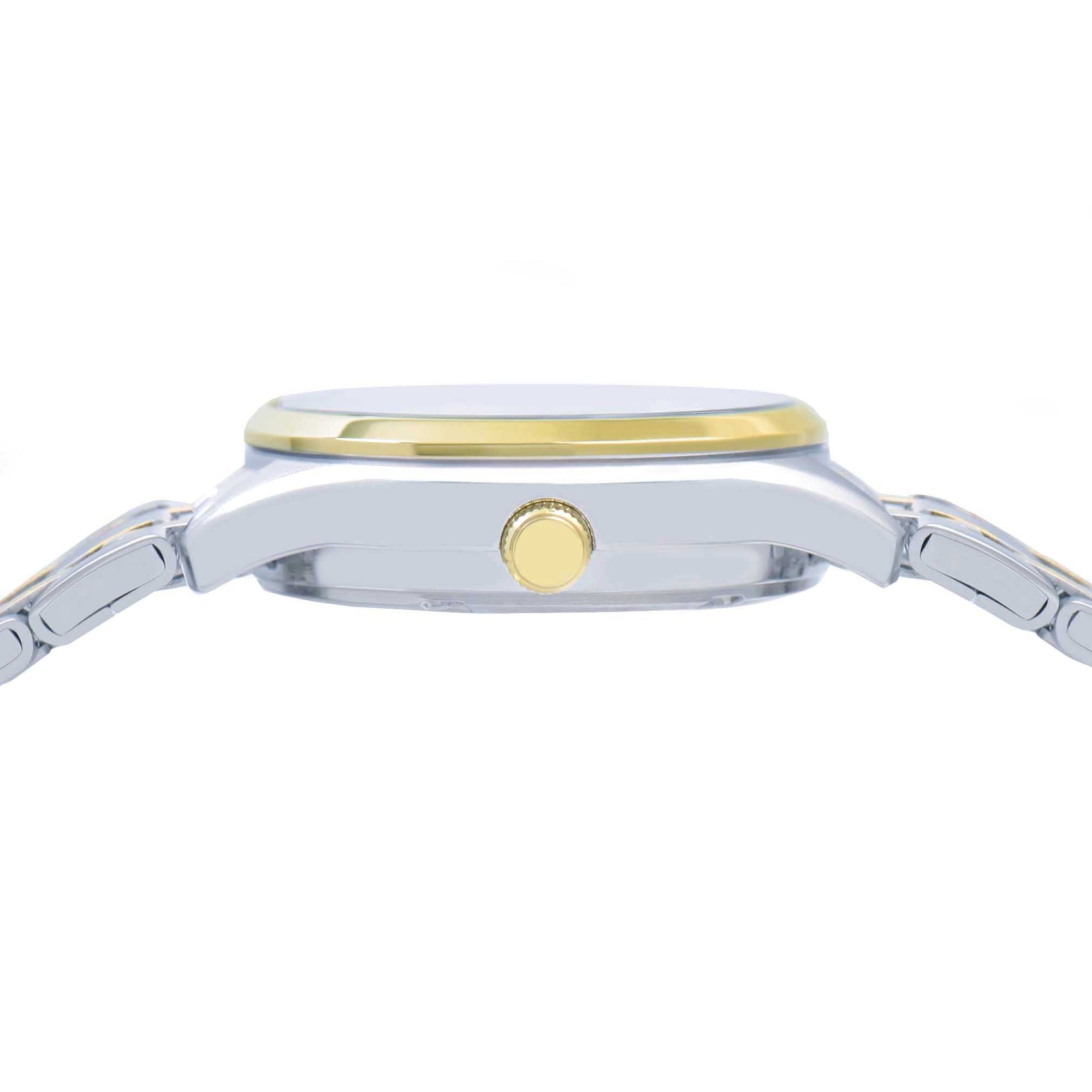 Lorus RJ202CX9 Clear-cut Classic Silver Sunray Two-Tone Ladies Watch