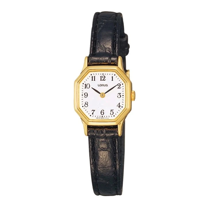 Lorus RJ472BX9 Lorus Elegant White & Gold Coloured Octagonal Ladies Watch