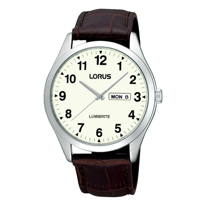 Lorus RJ647AX9 Black Leather Strap Men’s Watch