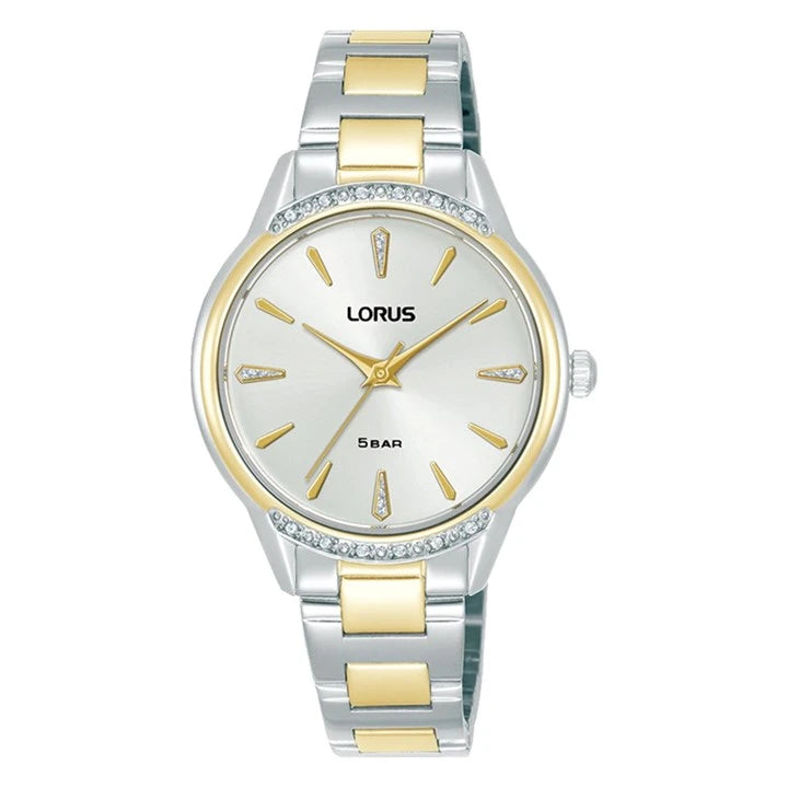 Lorus RG256YX9 White Silver Colour Dial Two Tone ‘Shimmer’ Ladies Watch