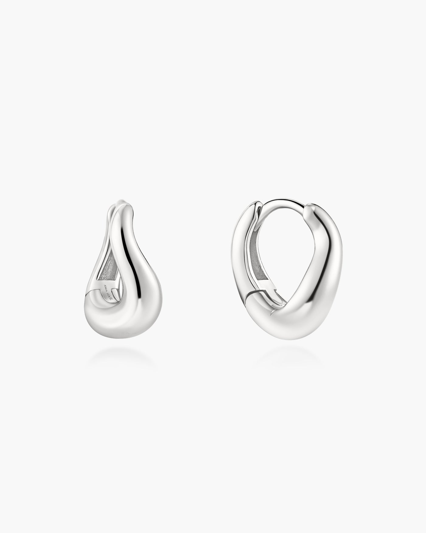Ania Haie Silver Wave Huggie Hoop Earrings