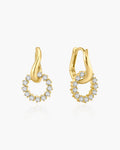 Ania Haie E079-12g Gold Pavé Interlocked Huggie Hoop Earrings