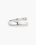 Ania Haie R076-02H Silver Spiral Bezel-End Adjustable Ring