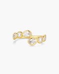 Ania Haie R076-01G Gold Organic Pebble Spiral Bezel Adjustable Ring