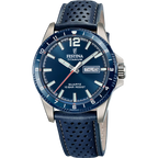 Festina F20699/2 Blue Titanium Men’s Watch with blue leather strap