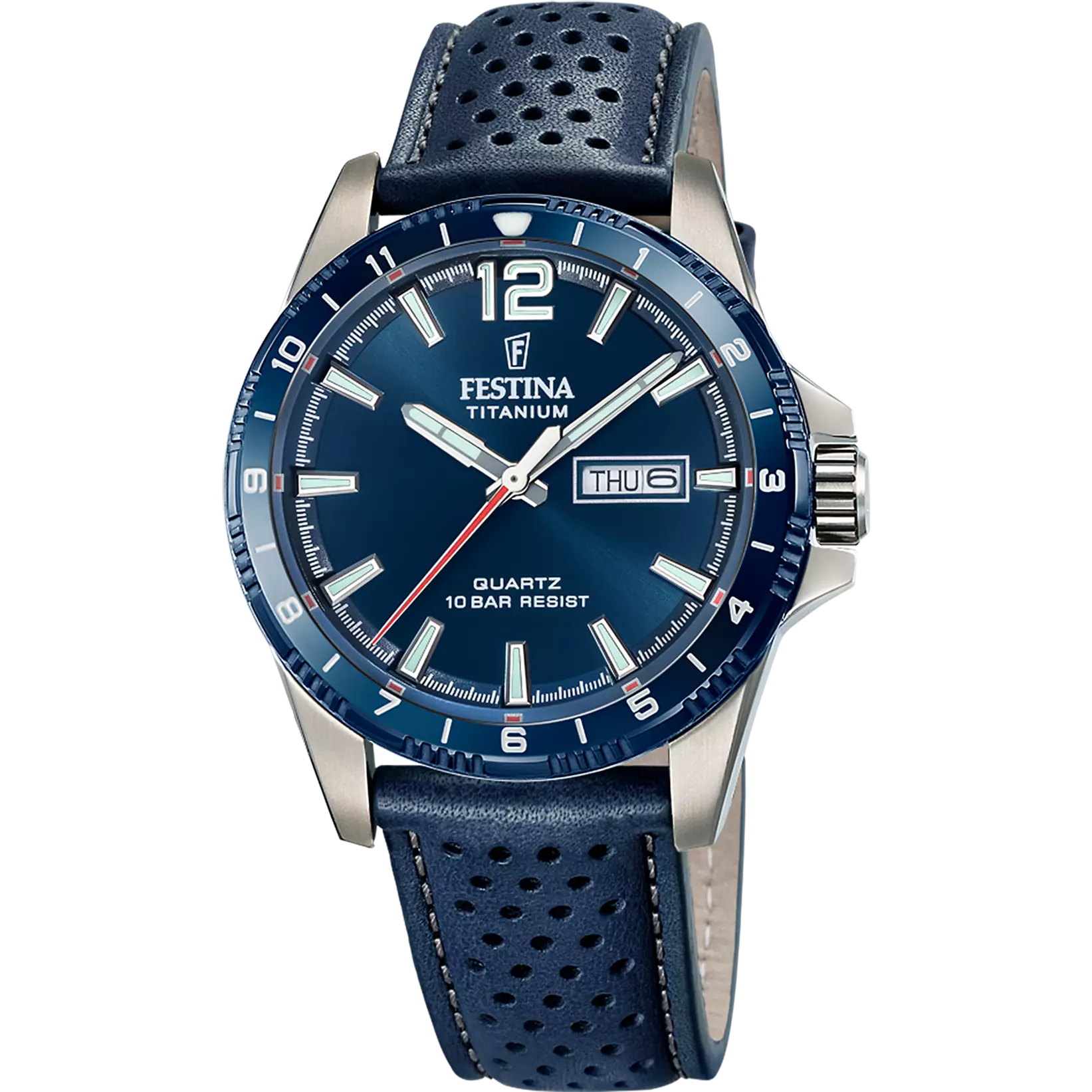Festina F20699/2 Blue Titanium Men’s Watch with blue leather strap