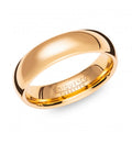 UNIQUE & CO TUR-144 Tungsten Carbide 6mm Court Ring Gold Finish