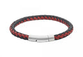 Unique & Co Black & Red Leather Bracelet - B553BRE