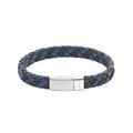 UNIQUE & CO MEN'S NAVY LEATHER BRACELET - B566BNV