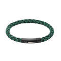 UNIQUE & CO MEN'S GREEN SUEDE LEATHER BRACELET - B568GS