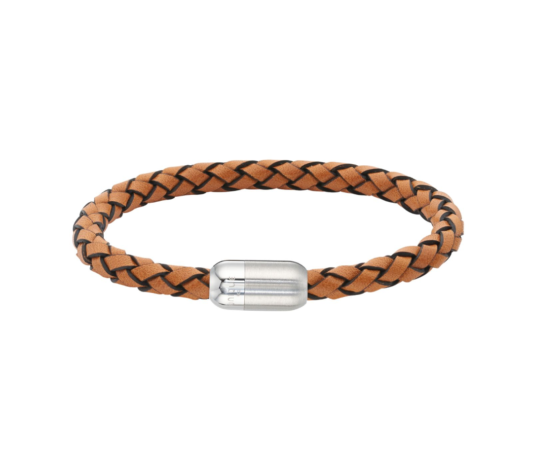 Unique & Co Men’s Waxy Tan Leather Bracelet - B570WT