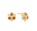 Ania Haie -  Gold Nano Gem Floral Trio Stud Earrings