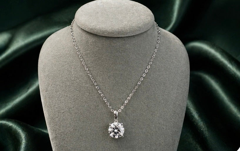 Lab-Grown 2.01ct Diamond & Platinum Pendant