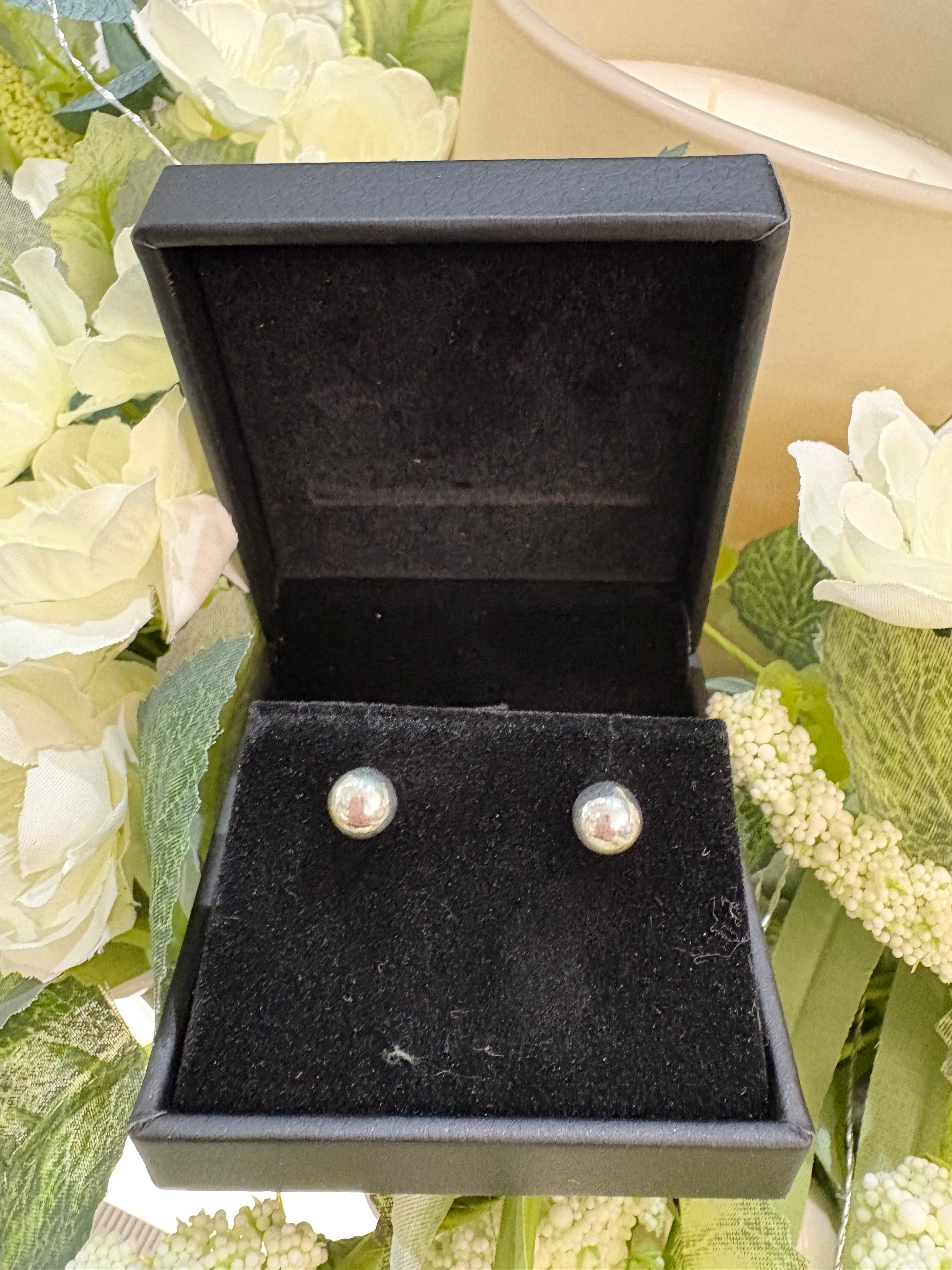 5mm Silver Ball Stud Earrings