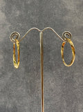 9ct Yellow Gold Oval Twist Hoop Earrings