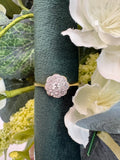 PRE LOVED 18ct Yellow Gold Diamond Daisy Cluster Ring