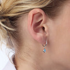 Kit Heath - Coast Pebble Blue Opal Hoop Earrings