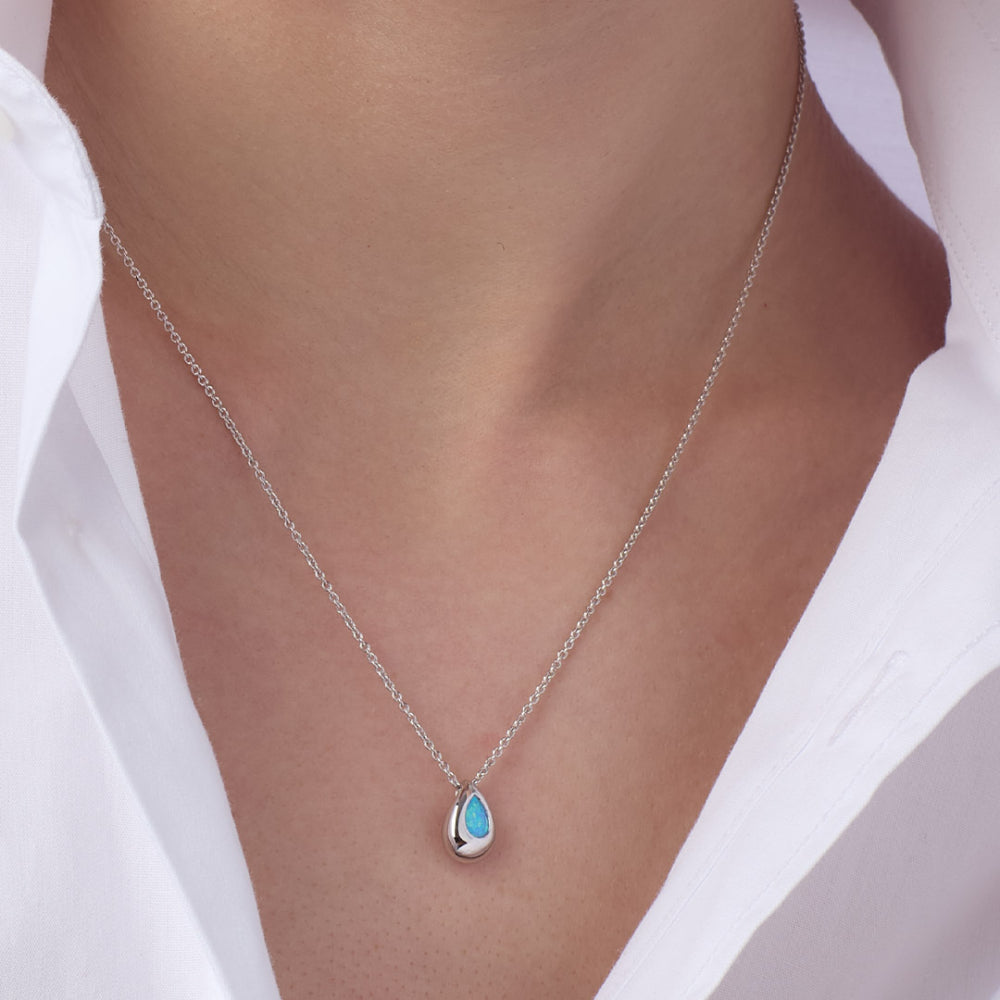 Kit Heath - Coast Pebble Blue Opal Necklace