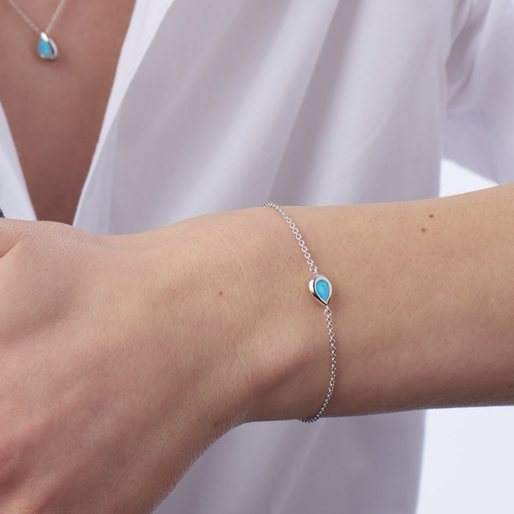 Kit Heath - Coast Pebble Blue Opal Slider Bracelet