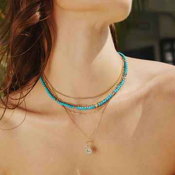 Ania Haie Gold Lab Created Turquoise Necklace