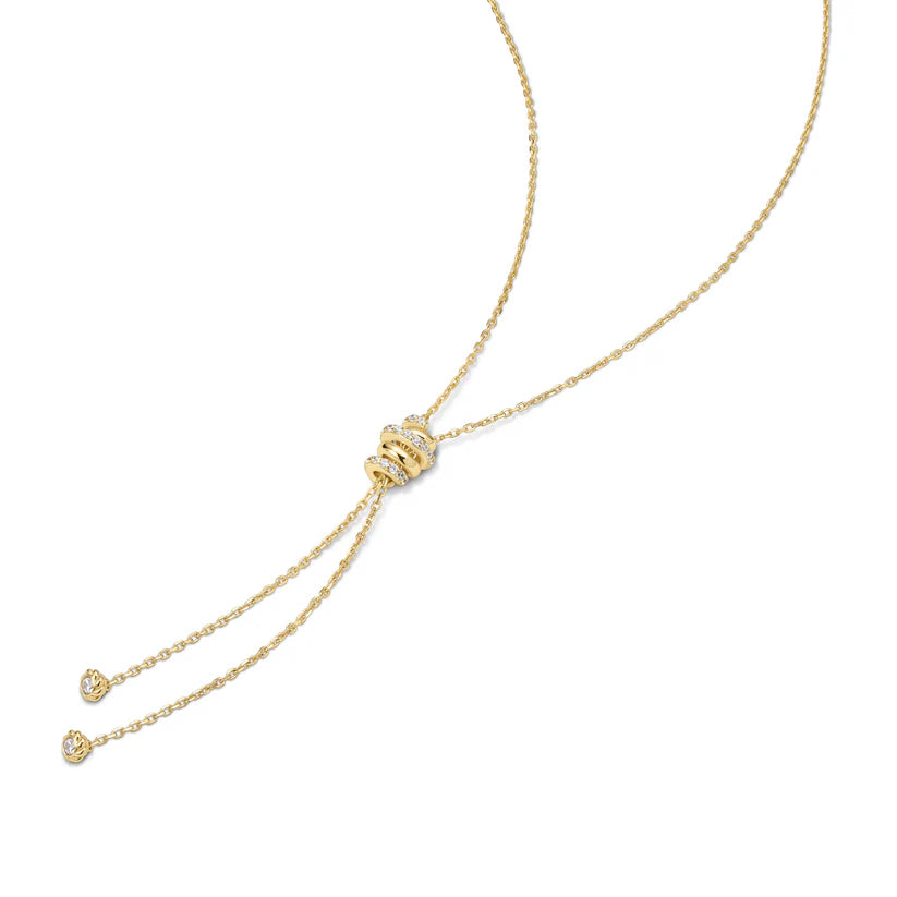 Ania Haie Tide Echo Gold Twisted Rope Lariat Necklace