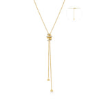Ania Haie Tide Echo Gold Twisted Rope Lariat Necklace