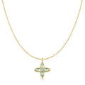 Ania Haie Gold Mint Green Lucky Clover Necklace
