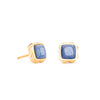 Coeur de Lion Spikes Square Earrings Aventurine Gold-Blue