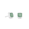 Coeur de Lion Spikes Square Earrings Aventurine Silver-Green