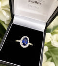 Platinum Sapphire & Diamond Ring