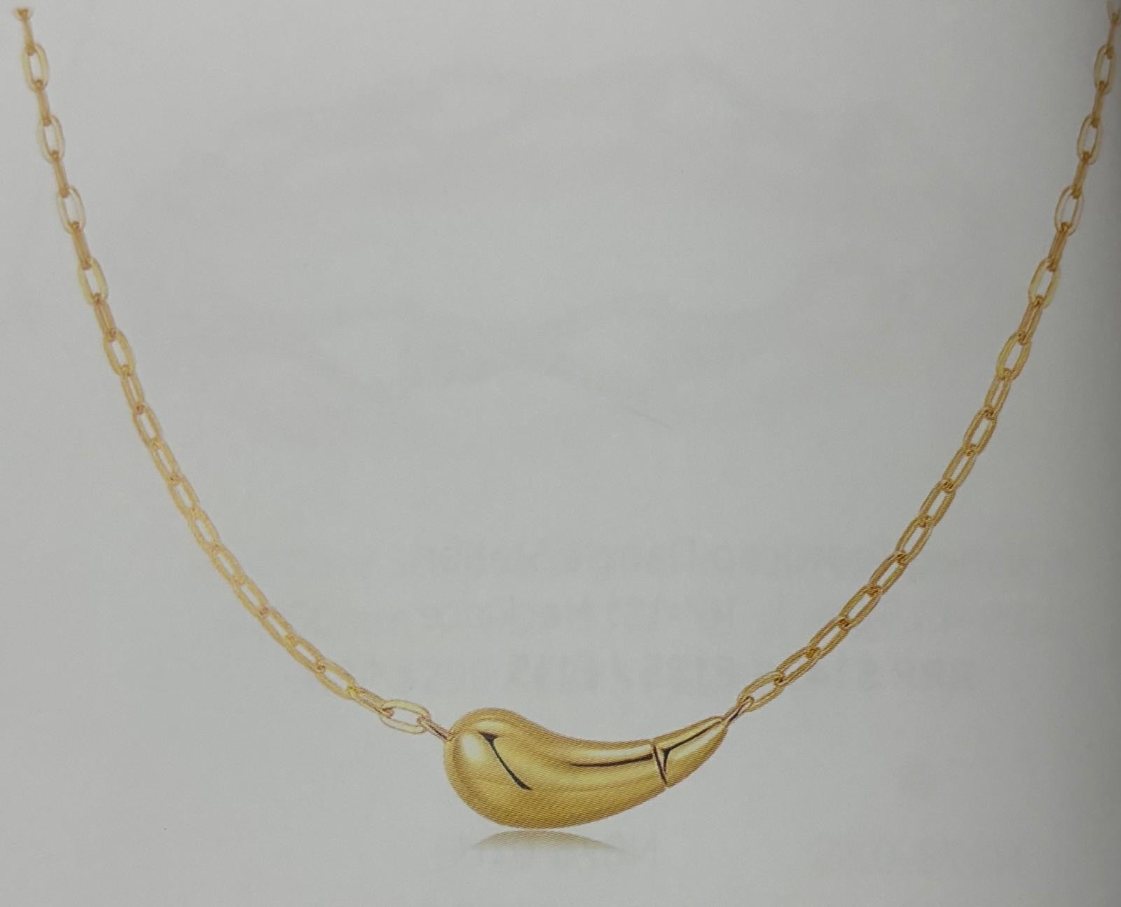 Ania Haie N078-06g Gold Curved Teardrop Necklace