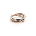 Hot Diamonds - Eternity Silver & 18ct Rose Gold Vermeil Interlocking Ring
