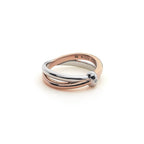 Hot Diamonds - Eternity Silver & 18ct Rose Gold Vermeil Interlocking Ring