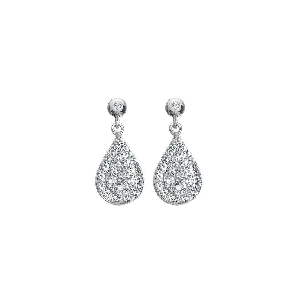 Hot Diamonds - Glimmer White Topaz Earrings