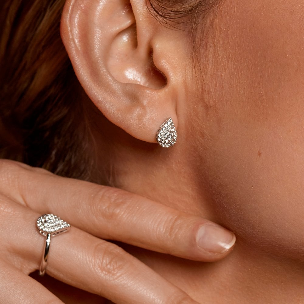 Hot Diamonds -  Glimmer White Topaz Ring