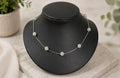 Sterling Silver Jade Station Necklace