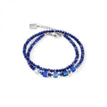 Coeur De Lion Elegance Crystals Wrap Bracelet Dark Blue