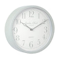 London Clock Company Round Grey Quartz Battery Wall Clock with Arabic Numbers 24295