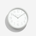 London Clock Company Round Grey Quartz Battery Wall Clock with Arabic Numbers 24295