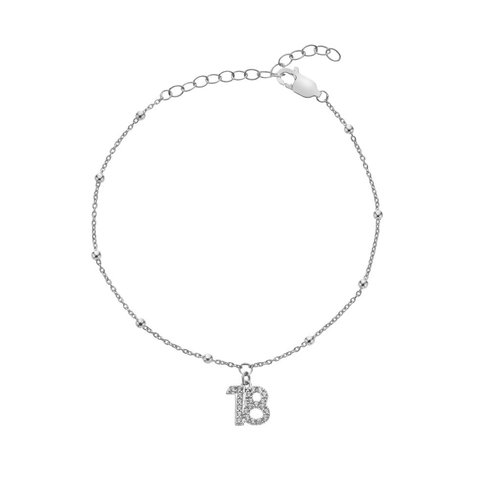 Hot Diamonds Silver Whisper "18th Birthday" 925 Sterling Silver Bracelet