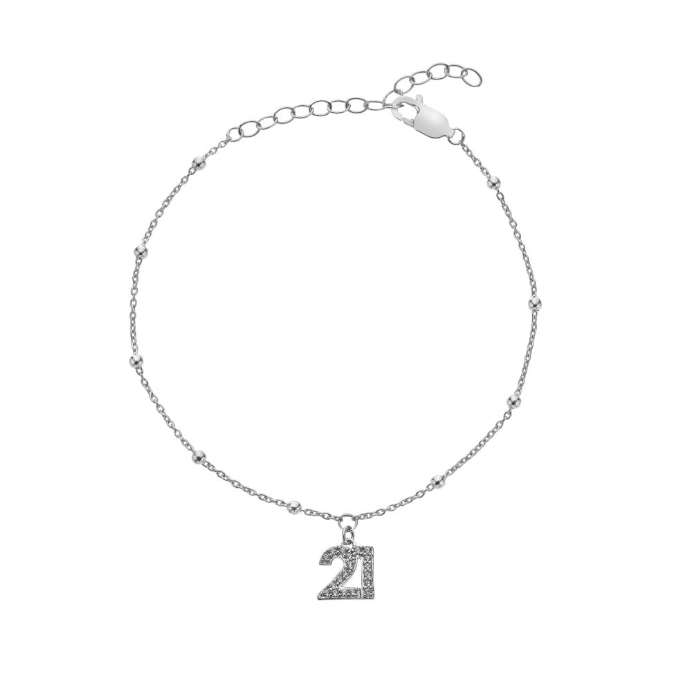 Hot Diamonds Silver Whisper "21st Birthday" 925 Sterling Silver Bracelet