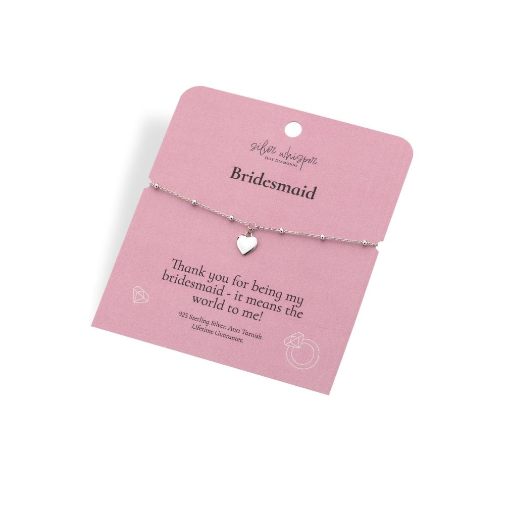 Hot Diamonds Silver Whisper "Bridsemaid" 925 Sterling Silver Bracelet