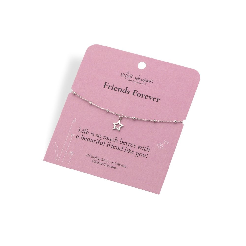 Hot Diamonds Silver Whisper "Friends Forever" 925 Sterling Silver Bracelet